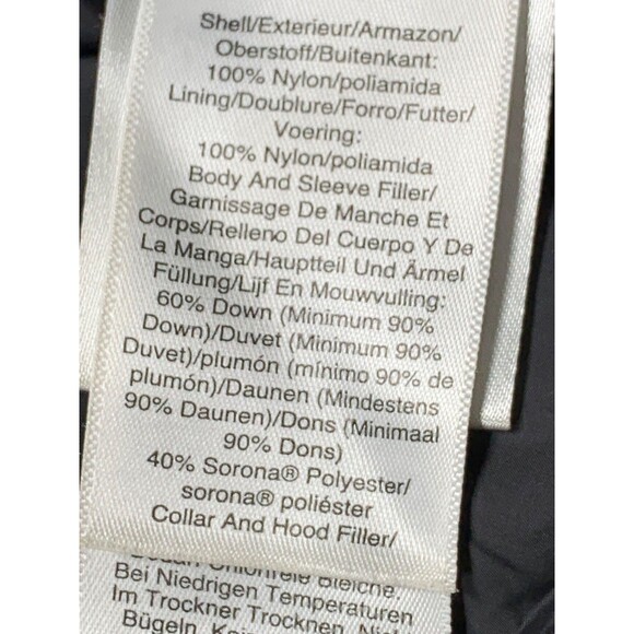 DKNY Down Puffer Jacket Coat Women's XL Black Below The Waist Double Zipper Hood - Picture 7 of 12